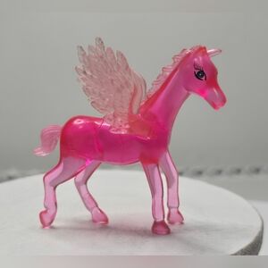 Pink Pegaus Horse Hard Plastic Translucent Toy